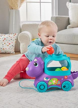 Игрушка-каталка fisher-price веселый трицератопс hnr536 фото