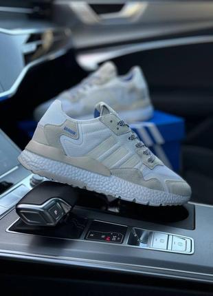 Adidas nite jogger white1 фото