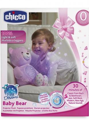 Игрушка музыкальная chicco медвежонок, розовая 08015.102 фото