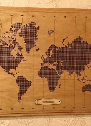 Карта мира настенная с подсветкой2 фото