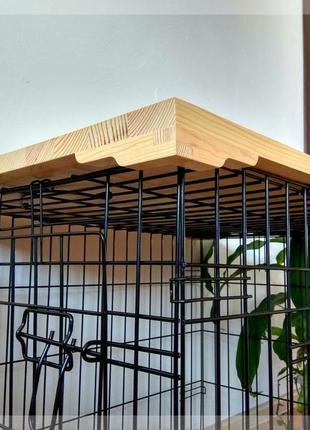 Столешница для собачьей клетки. вольер для собаки в квартиру из клетки.7 фото