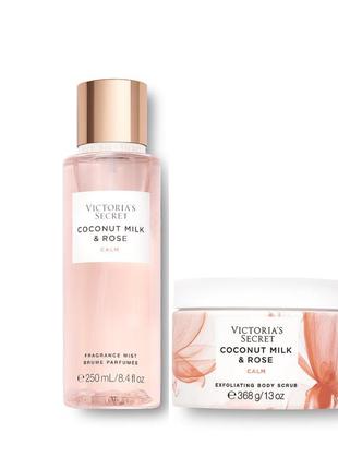 Набір косметики coconut milk and rose natural beauty victorias secret1 фото