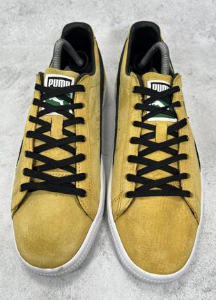 Кроссовки замшевые puma clyde bright gold4 фото