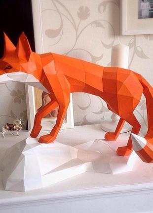 3d фигура лиса оригами papercraft1 фото