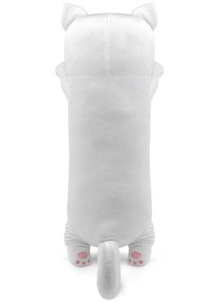 Подушка декоративна wp merchandise котик обіймашка сніжок, біла3 фото