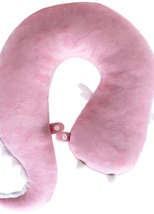 Подушка підголовник wp merchandise дракон лілі, рожева2 фото