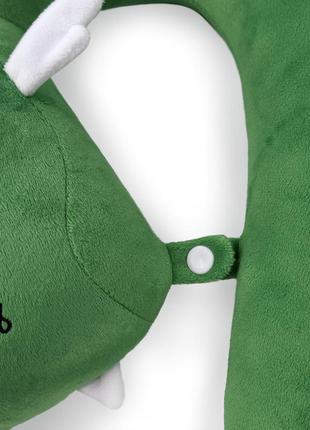 Подушка підголовник wp merchandise дракон робі, зелена5 фото