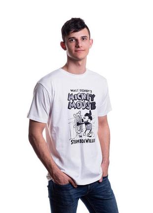 Футболка disney mickey steamboat willie (міккі) для чоловіків ...