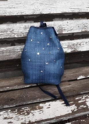 Натуральная плетеная кожа. шикарный рюкзак в тренде итальянской моды
