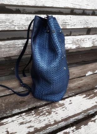 Натуральная плетеная кожа. шикарный рюкзак в тренде итальянской моды2 фото