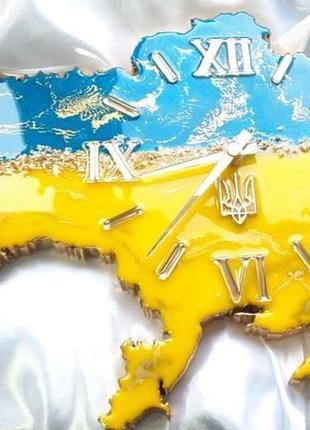 Настінний годинник мапа україни2 фото