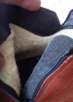 Замшевые зимние ботинки rieker (оригинал)6 фото