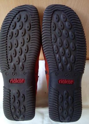 Замшевые зимние ботинки rieker (оригинал)7 фото