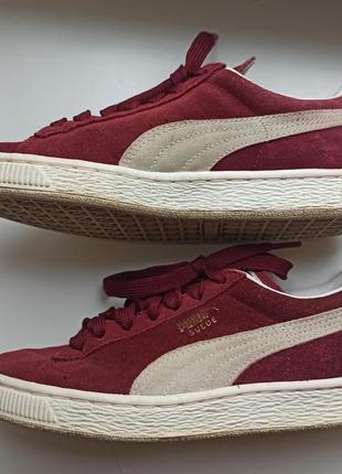 Кроссовки puma suede bordo натур. замш 35 размер оригинал2 фото