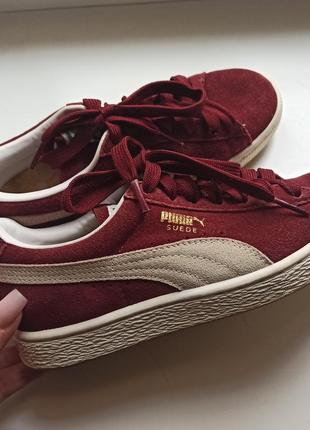 Кроссовки puma suede bordo натур. замш 35 размер оригинал4 фото