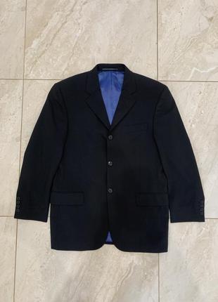 Мужской классический пиджак daniel hechter черный шерстяной