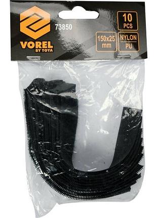 Хомут-липучка для кабелю vorel: 25 x 150 мм, чорний, нейлон + ...