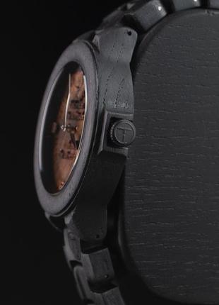 Индивидуальная гравировка. деревянные наручные часы, морений дуб. наручний годинник. подарок7 фото