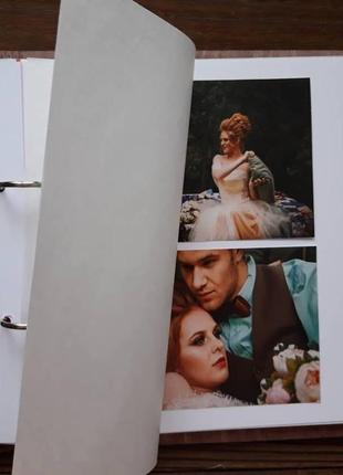 Весільний альбом з дерева в подарунок на весілля або річницю3 фото