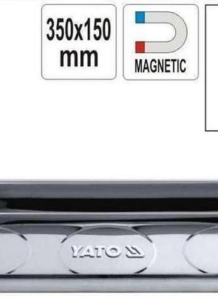 Миска прямокутна yato з магнітним дном, 350 х 150 мм.