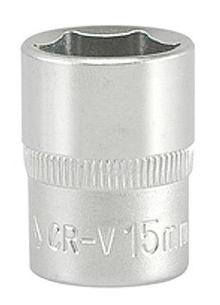 Головка торцева 6-гранна yato : квадрат 3/8", m= 15 мм, l= 28 мм