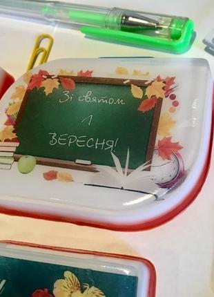 Вчителям (вихователям, діткам) на 1 вересня - мило-листівка ручної роботи5 фото