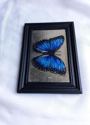 Картина маслом "метелик"3 фото