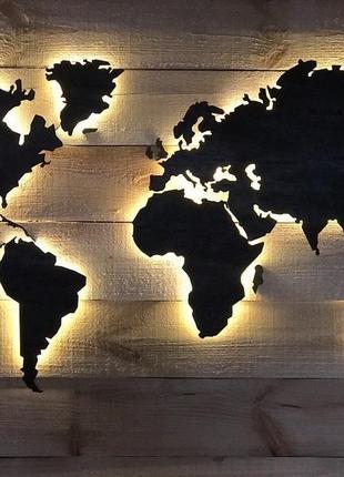Карта мира с подсветкой3 фото