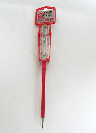 Пробник електричний 220-240 в, 180 мм intertool vt-4002