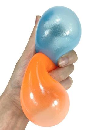 Липкі кульки, що світяться globbles resteq 4 шт. липкі кулі globbles. світиться кульки. іграшка-антистрес 6.5 см2 фото