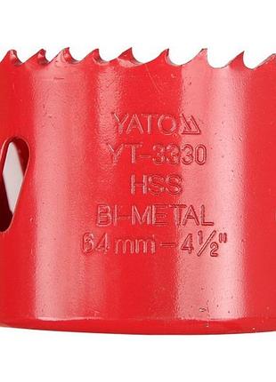 Пила кільцева bi-metal yato : hss m3, ø= 60 мм
