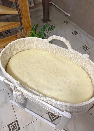 Люлька для новорожденного . вязанная колыбелька для ребенка