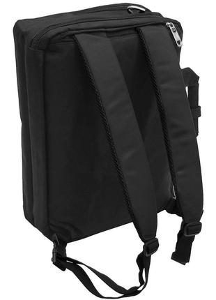 Сумка-рюкзак, трансформер nuo xiya 5020 для ноутбука 15.6" и документов черного цвета4 фото