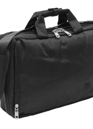 Сумка-рюкзак, трансформер nuo xiya 5020 для ноутбука 15.6" и документов черного цвета3 фото