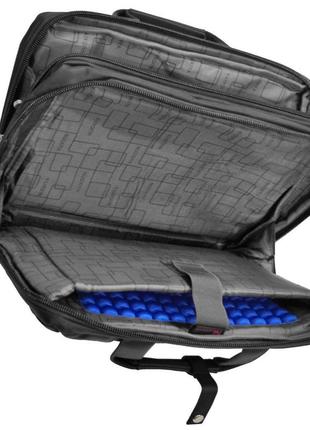 Сумка-рюкзак, трансформер nuo xiya 5020 для ноутбука 15.6" и документов черного цвета6 фото