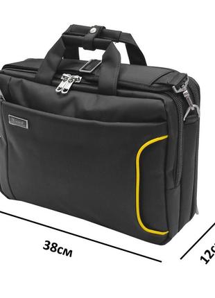 Сумка-рюкзак, трансформер nuo xiya 5020 для ноутбука 15.6" и документов черного цвета2 фото
