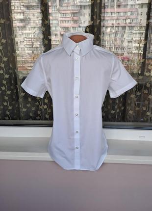 Нарядный набор для мальчика/белая рубашка с длинным рукавом/черные брюки5 фото