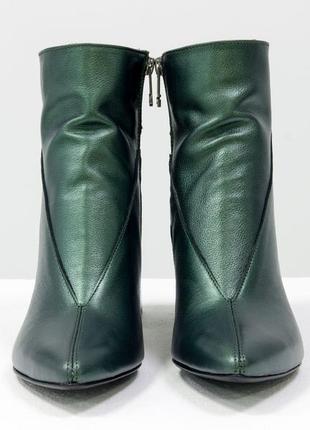 Эксклюзивные кожаные  стильные ботинки  на модном каблуке осень-зима3 фото