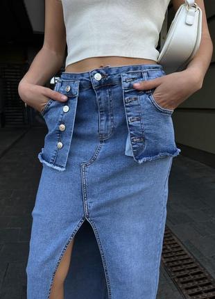Юбка джинсовая модная5 фото