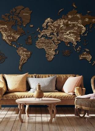 Деревянная карта мира perfect world 2d7 фото