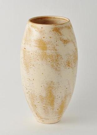 Ваза для квітів середня в сільському стилі, raku pottery clay vessel, 21 см висота,арт.№1110 фото
