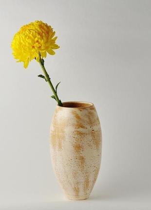 Ваза для цветов средняя в деревенском стиле, raku pottery clay vessel, 22 см высота2 фото