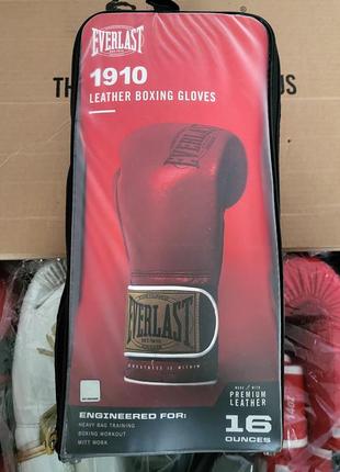 Боксерские перчатки everlast 1910 classic оригинал 16 унций6 фото