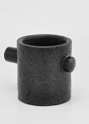 Чорна керамічна кружка, висота 80 мм, арт.№65