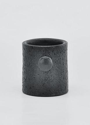 Чорна керамічна кружка, висота 80 мм, арт.№659 фото