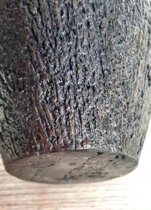 Черная керамическая ваза. цветочная винтажная  ваза ручной работы. керамический декор для интеръера9 фото