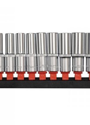 Набір шестигранних торцевих головок з насадками yato 1/2" м10-...