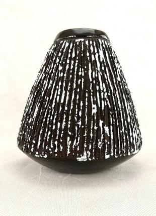 Черно-белая керамическая ваза, для живых цветов в стиле лофт9 фото