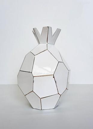 Керамическая ваза для цветов. белая ваза. керамический декор ручной работы. керамическая ваза гранат9 фото