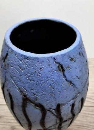 Ваза для квітів ручної роботи. керамічна ваза в сільському стилі. керамічна ваза раку.10 фото